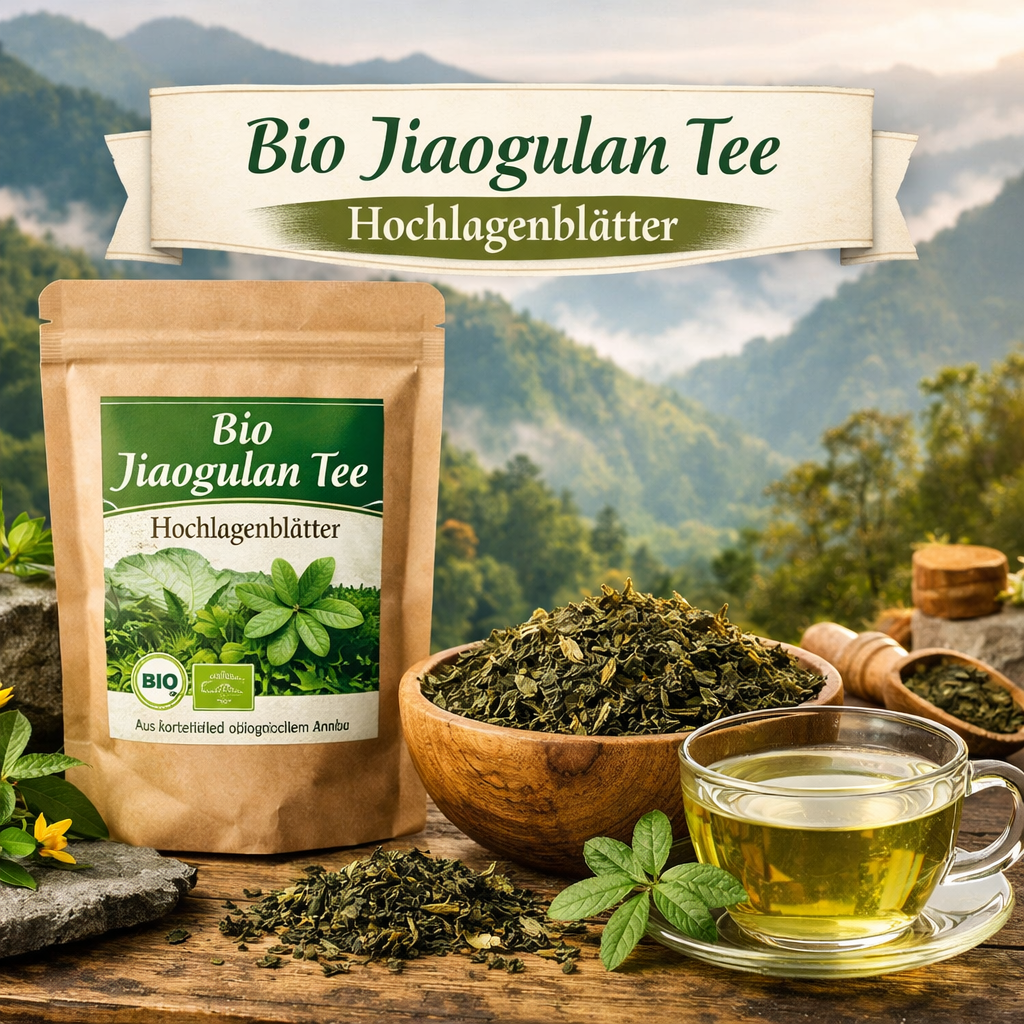 Yiaogulan Gynostemma pentaphyllum – Premium Blätter – Handverlesene Frühjahrs-Ernte